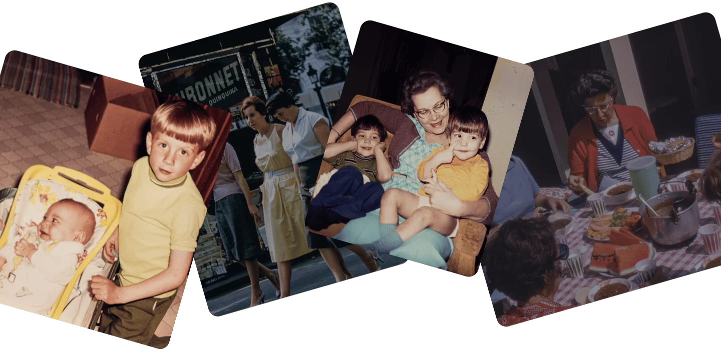 Family photos from the era Crow Digital Services restores